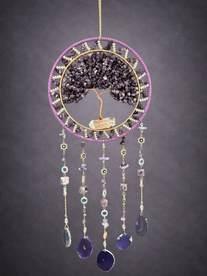 Amethyst Serenity Tree of Life Suncatcher (Extra Large)