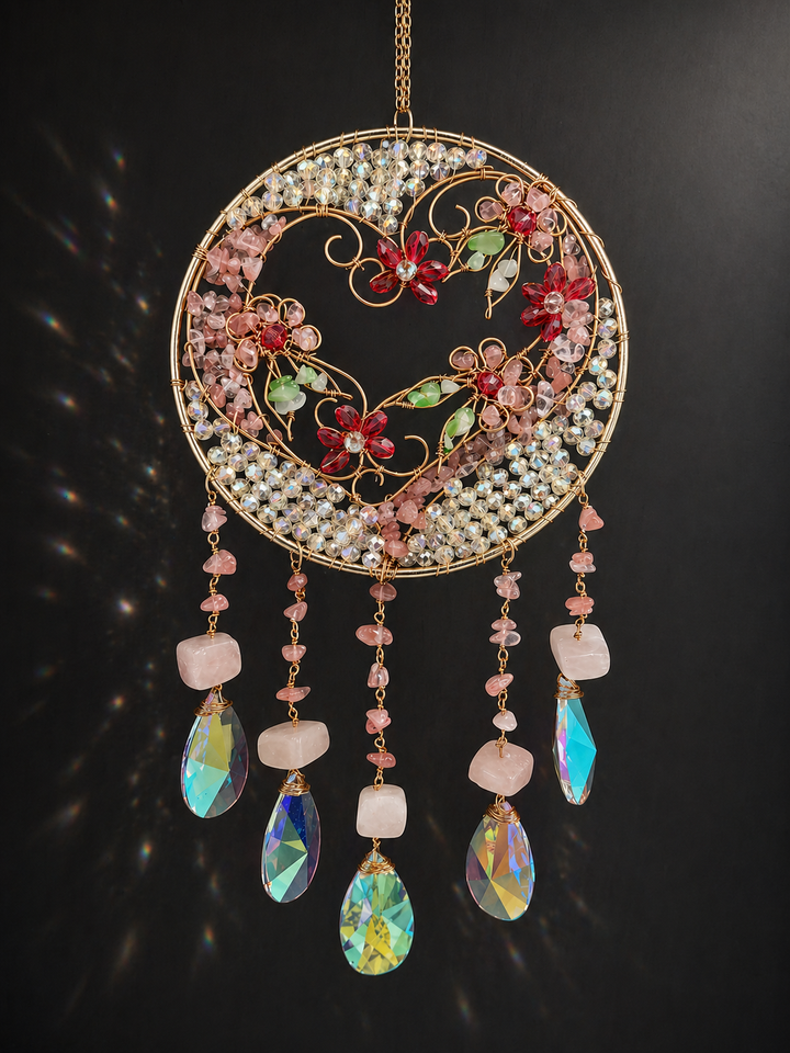 Eternal Love Crystal Heart Sun catcher