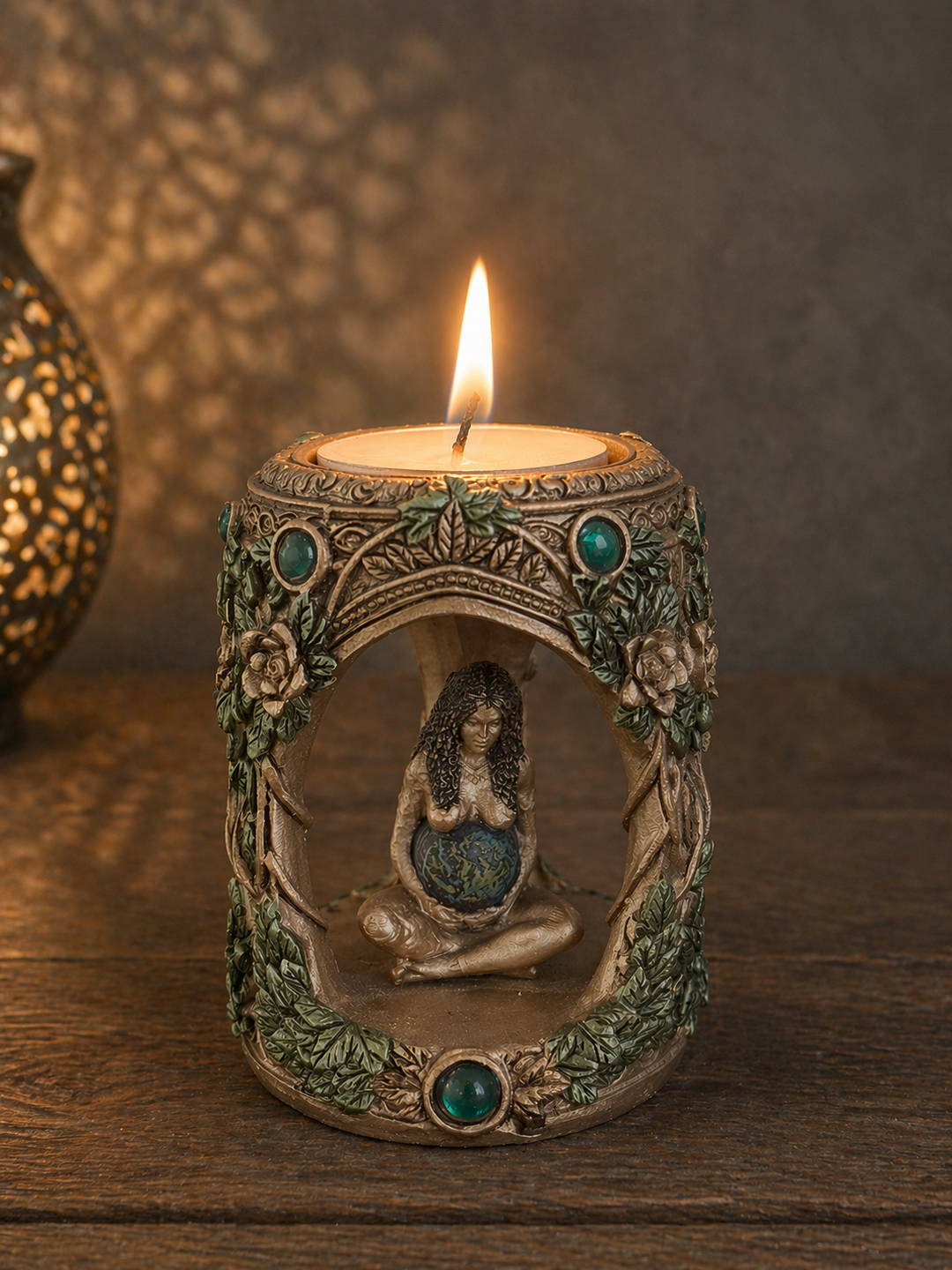 Mother Earth Tea Light Candle Holder (Nemesis Now)