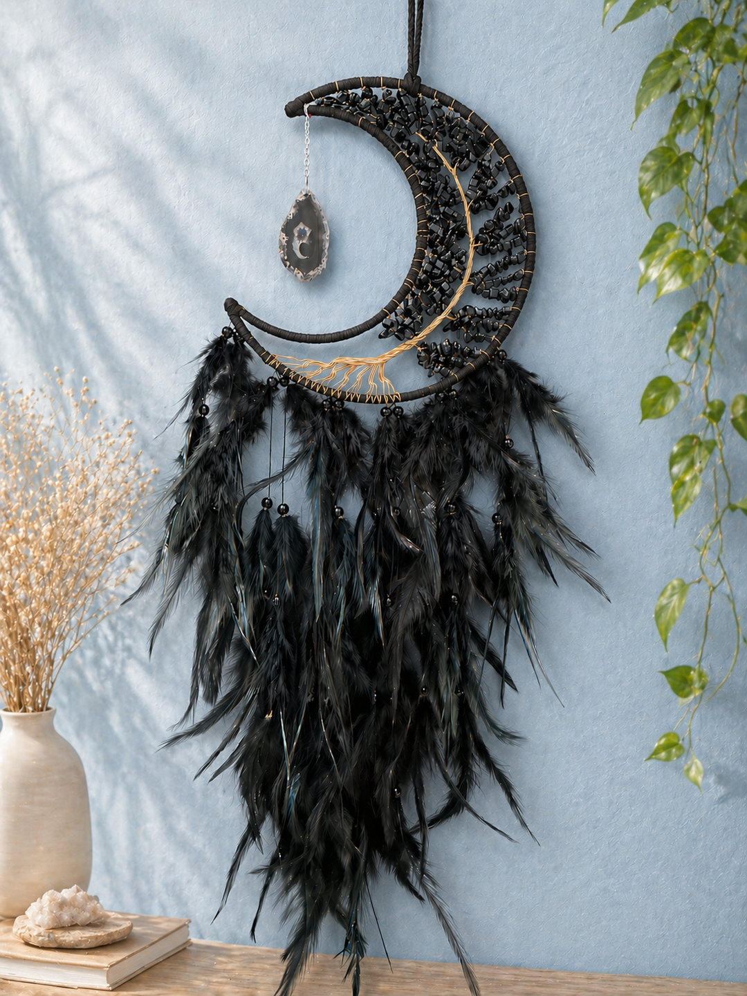 Black Obsidian and Agate Sun Catcher & Wall Decor – Magnificent Me
