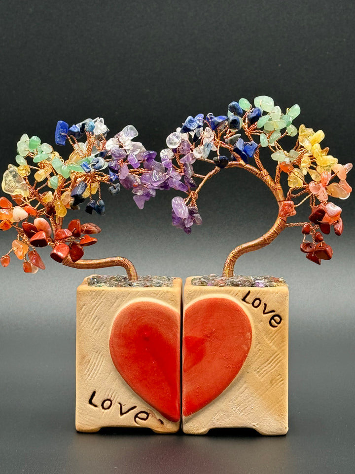 Eternal Love 7 Chakra Crystals Bonsai Tree Set