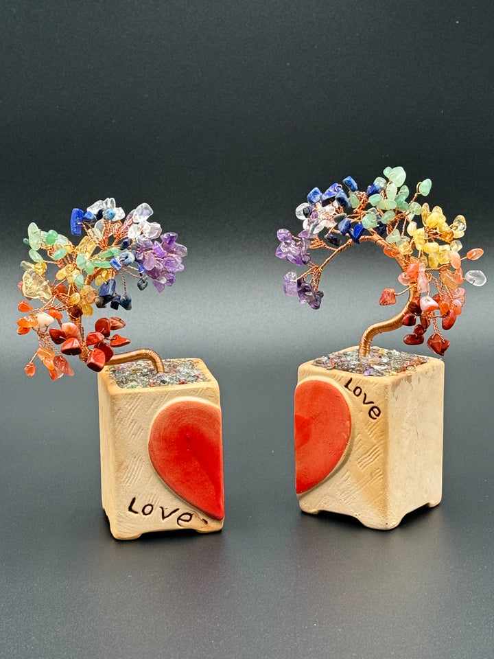 Eternal Love 7 Chakra Crystals Bonsai Tree Set