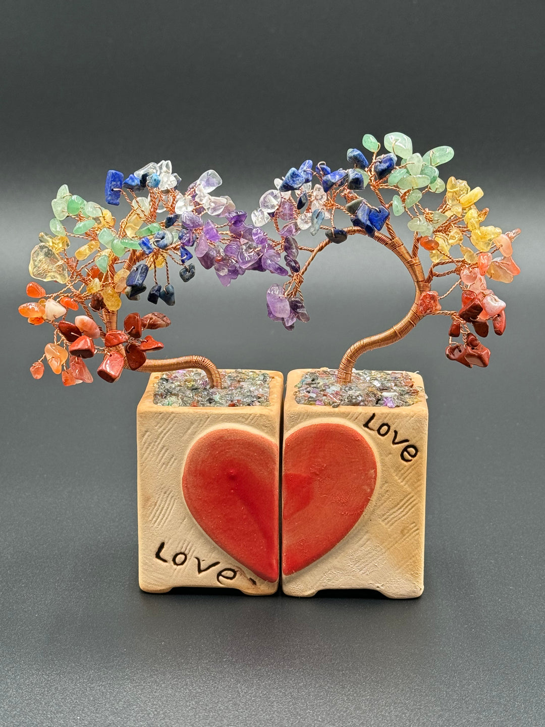 Eternal Love 7 Chakra Crystals Bonsai Tree Set