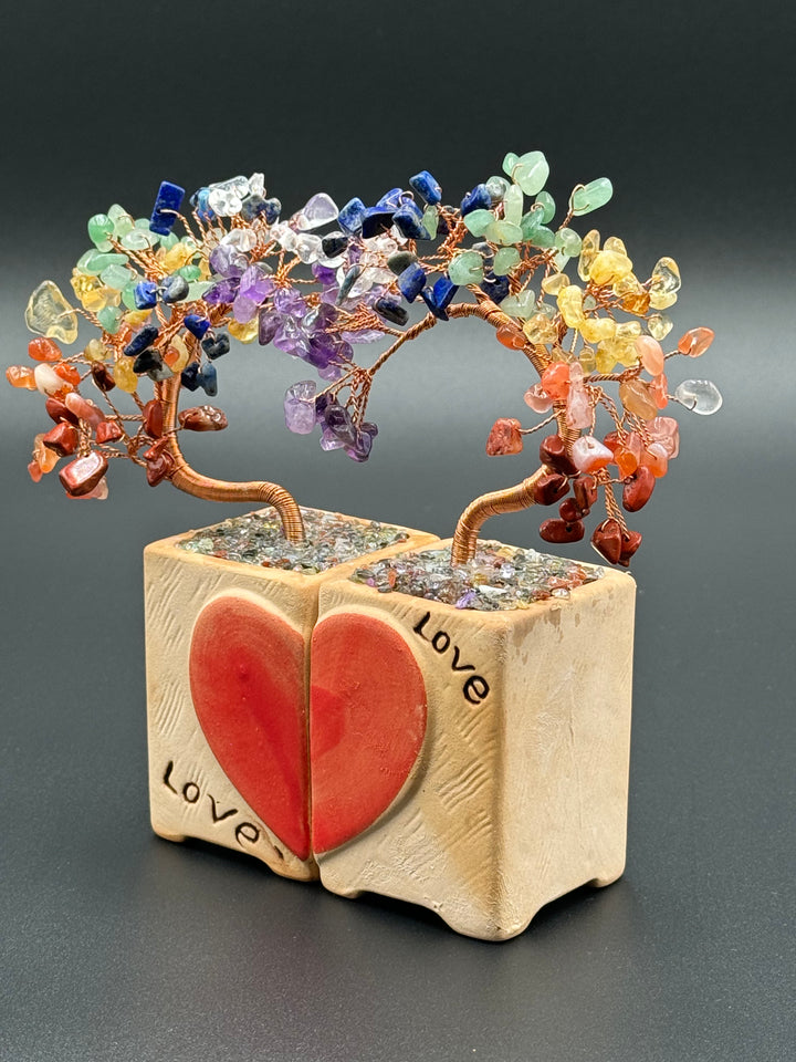 Eternal Love 7 Chakra Crystals Bonsai Tree Set