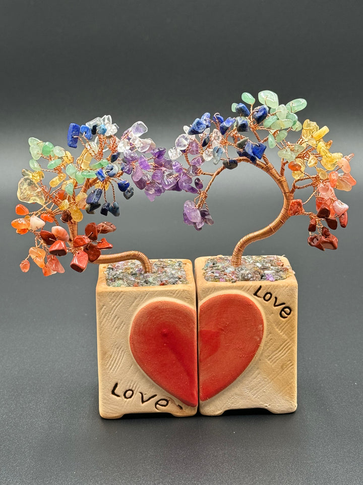 Eternal Love 7 Chakra Crystals Bonsai Tree Set