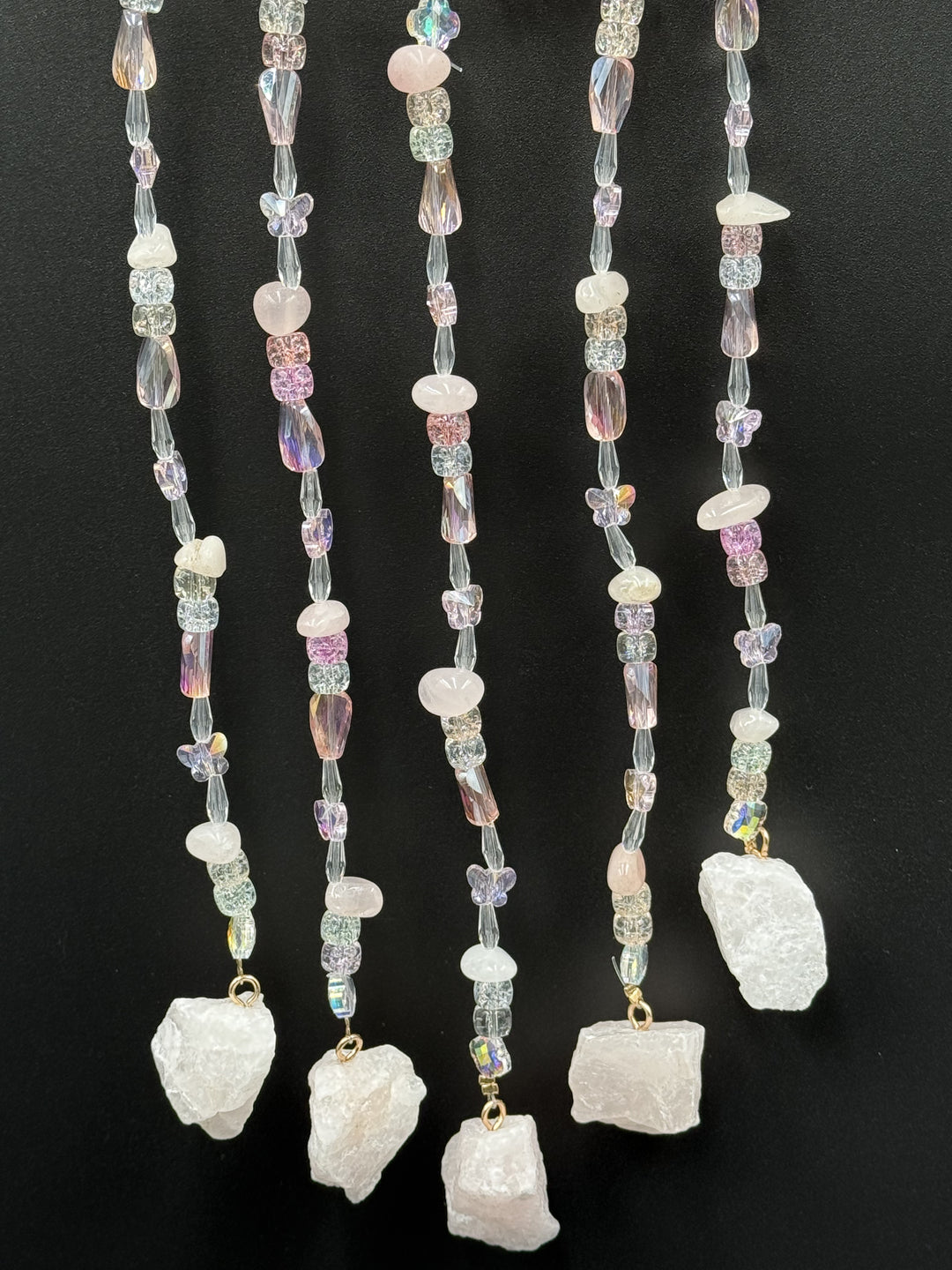 Rose Quartz Moon Dream Catcher / Sun Catcher