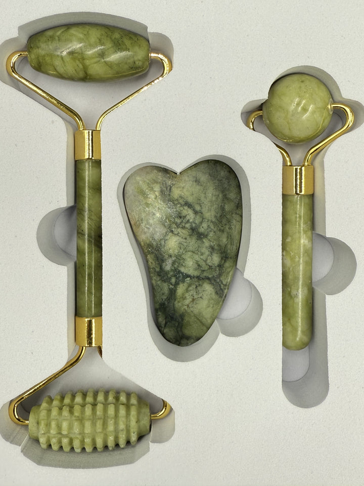 Jade Radiance 3-Piece Gua Sha Facial Massager Gift Set