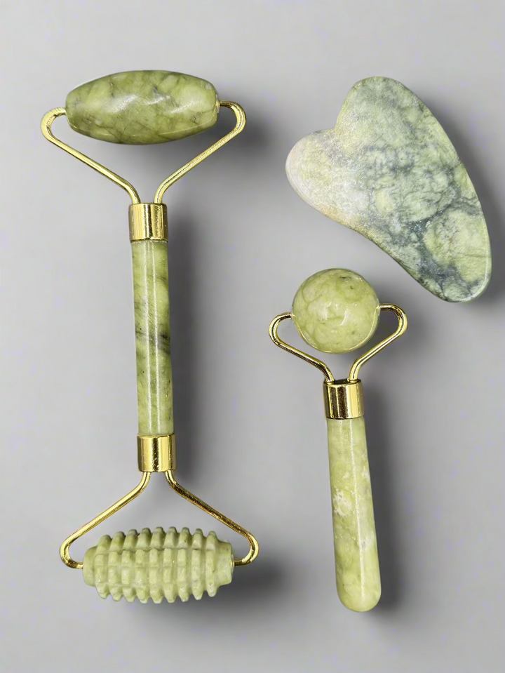 Jade Radiance 3-Piece Gua Sha Facial Massager Gift Set