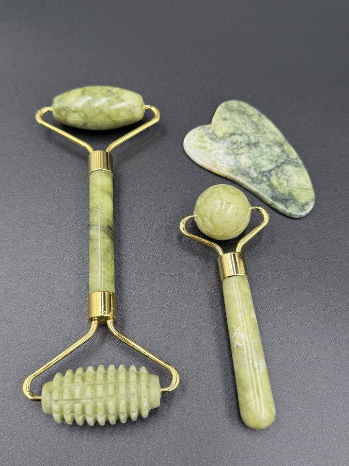 Jade Radiance 3-Piece Gua Sha Facial Massager Gift Set