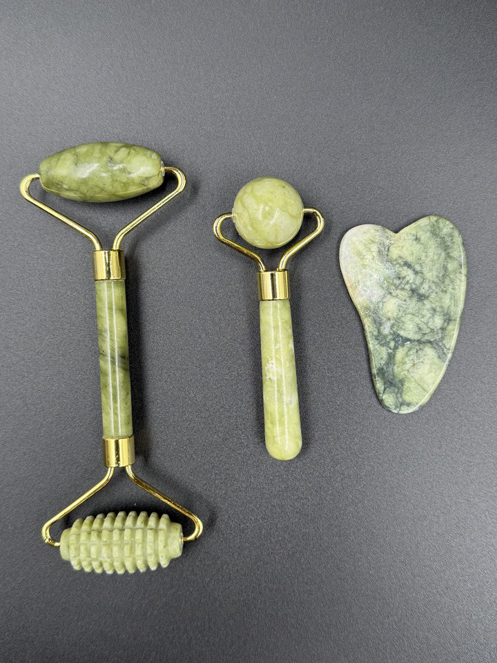 Jade Radiance 3-Piece Gua Sha Facial Massager Gift Set