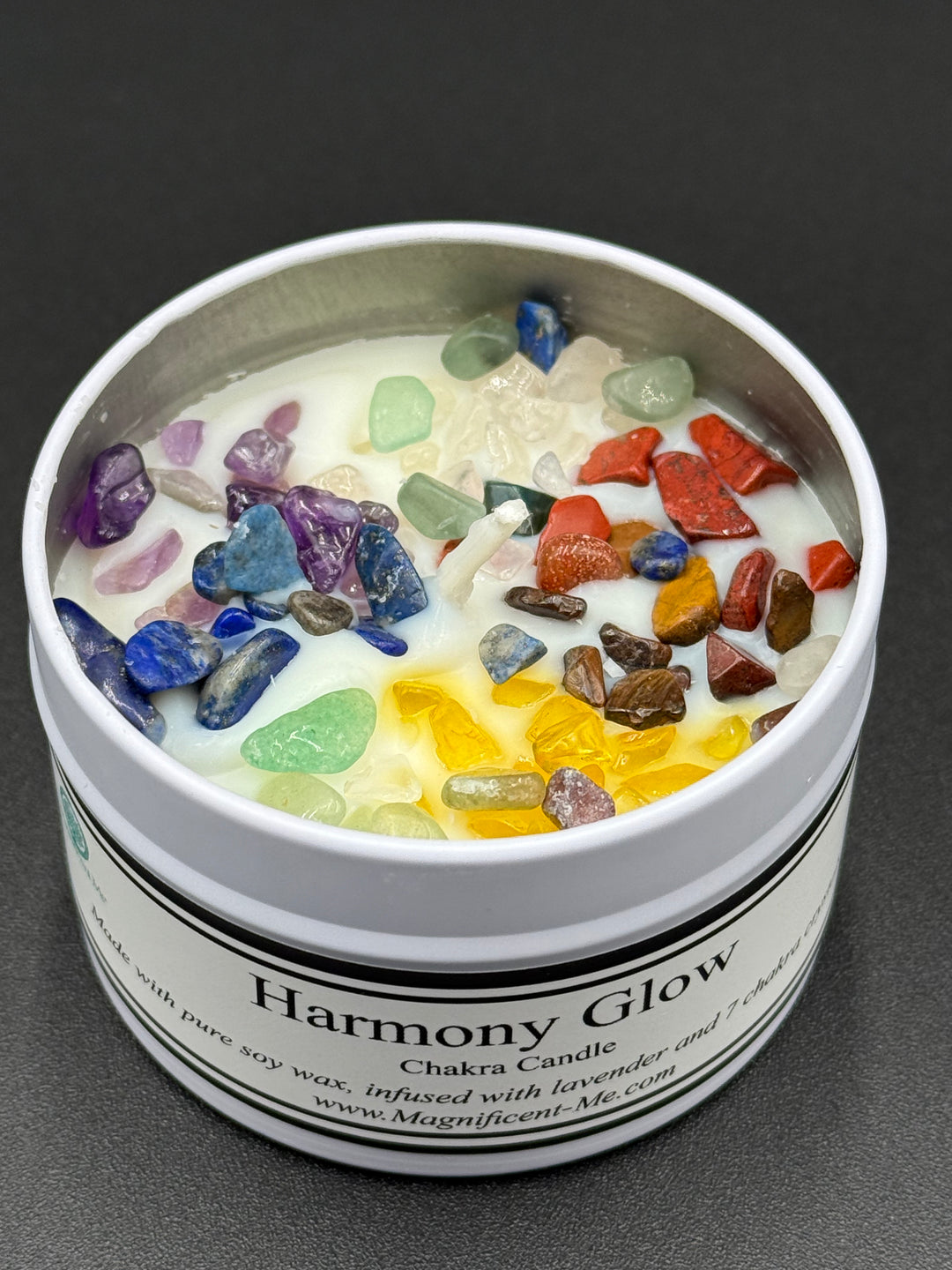 Harmony Glow 7 Crystals Chakra Candle
