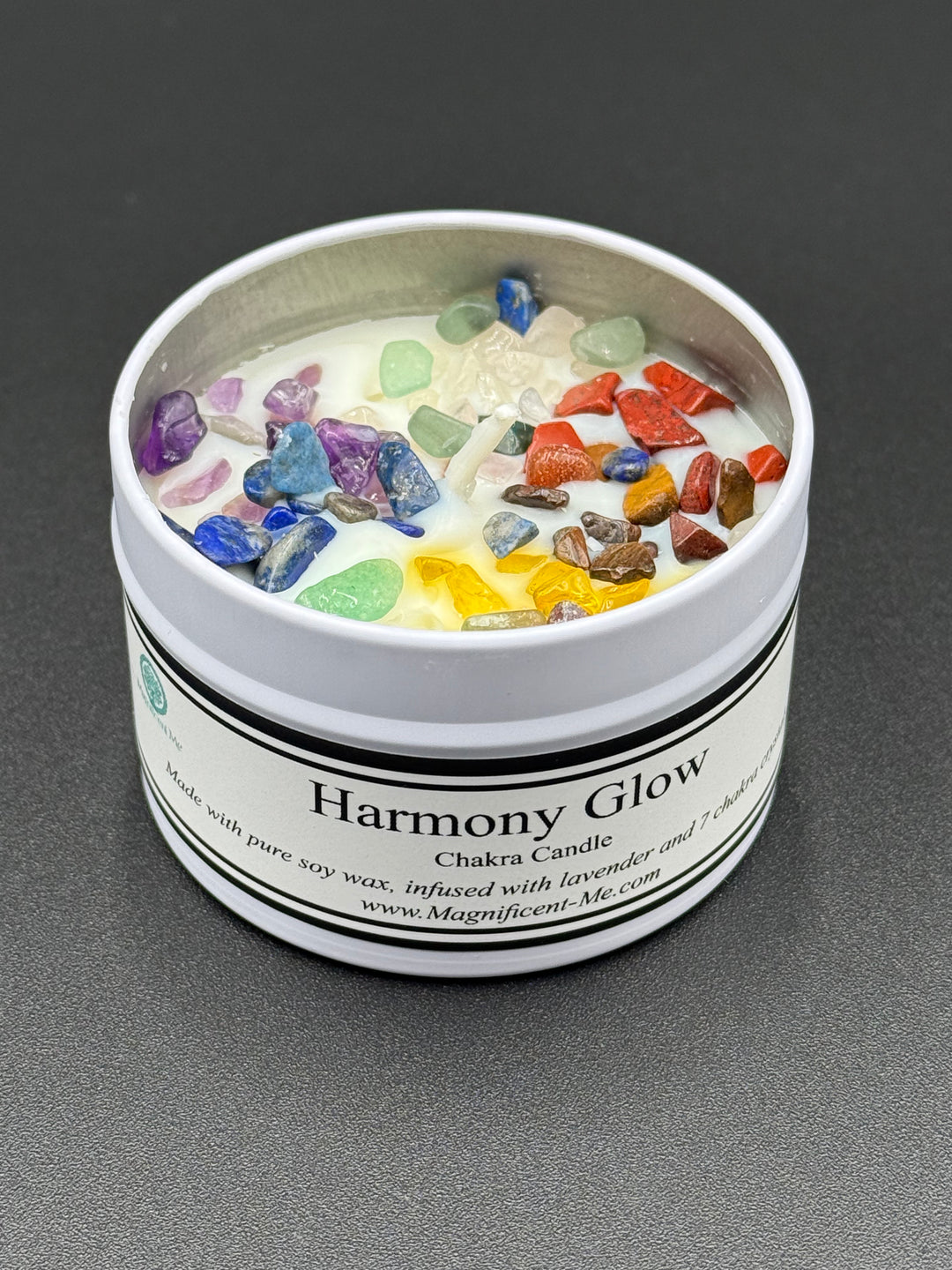 Harmony Glow 7 Crystals Chakra Candle