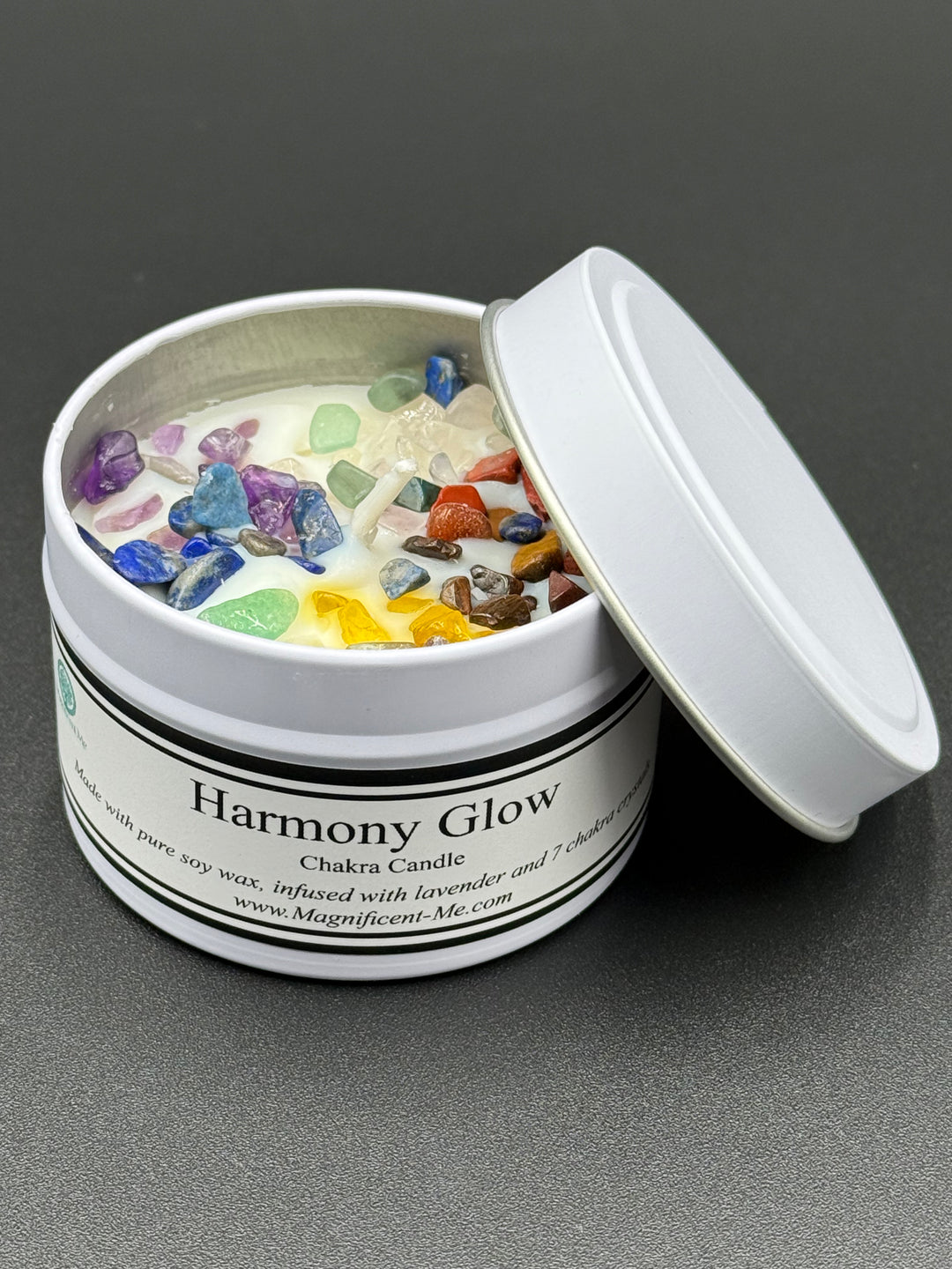 Harmony Glow 7 Crystals Chakra Candle