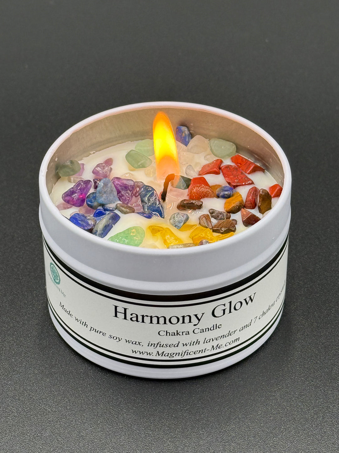 Harmony Glow 7 Crystals Chakra Candle