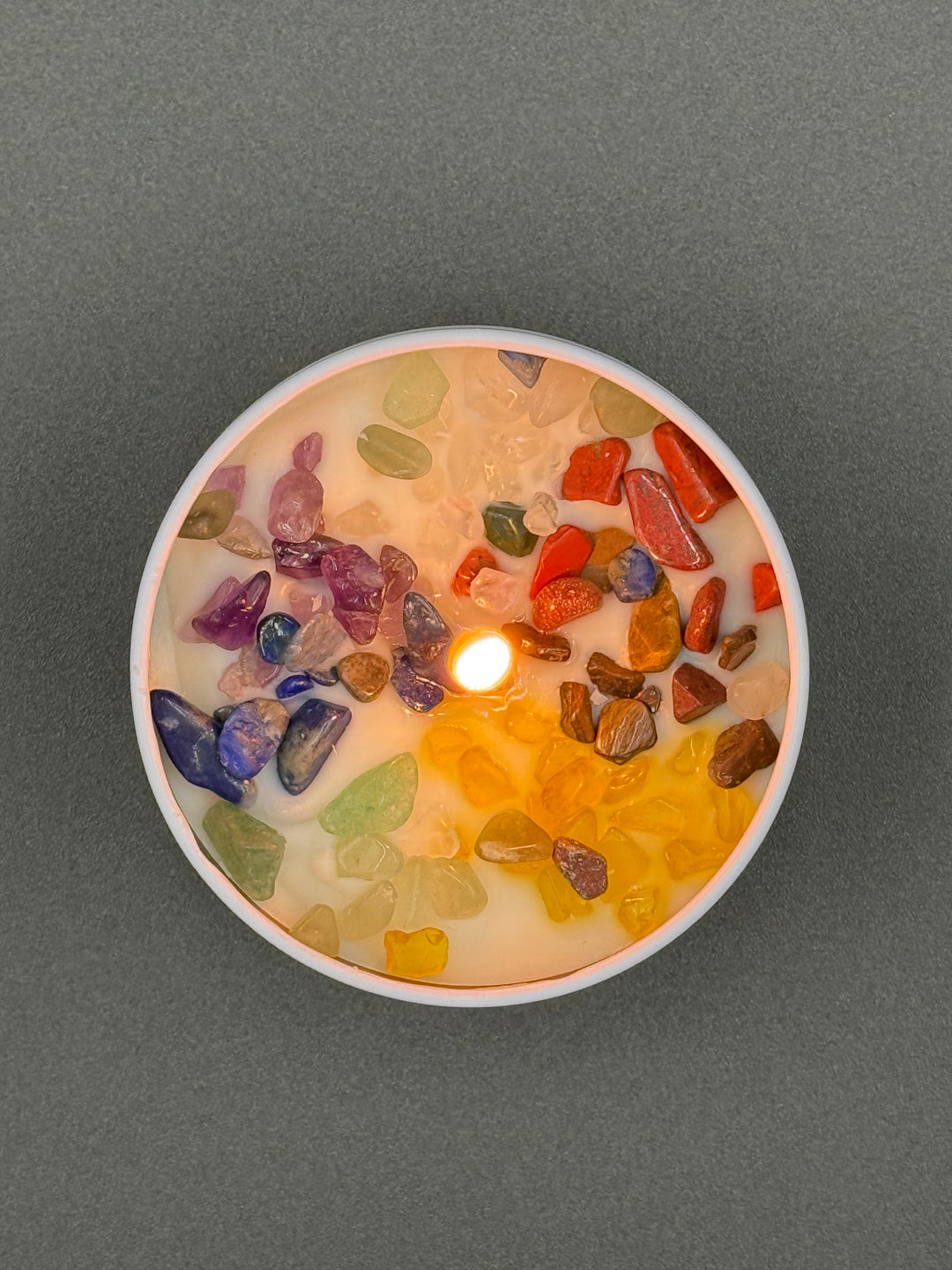 Harmony Glow 7 Crystals Chakra Candle