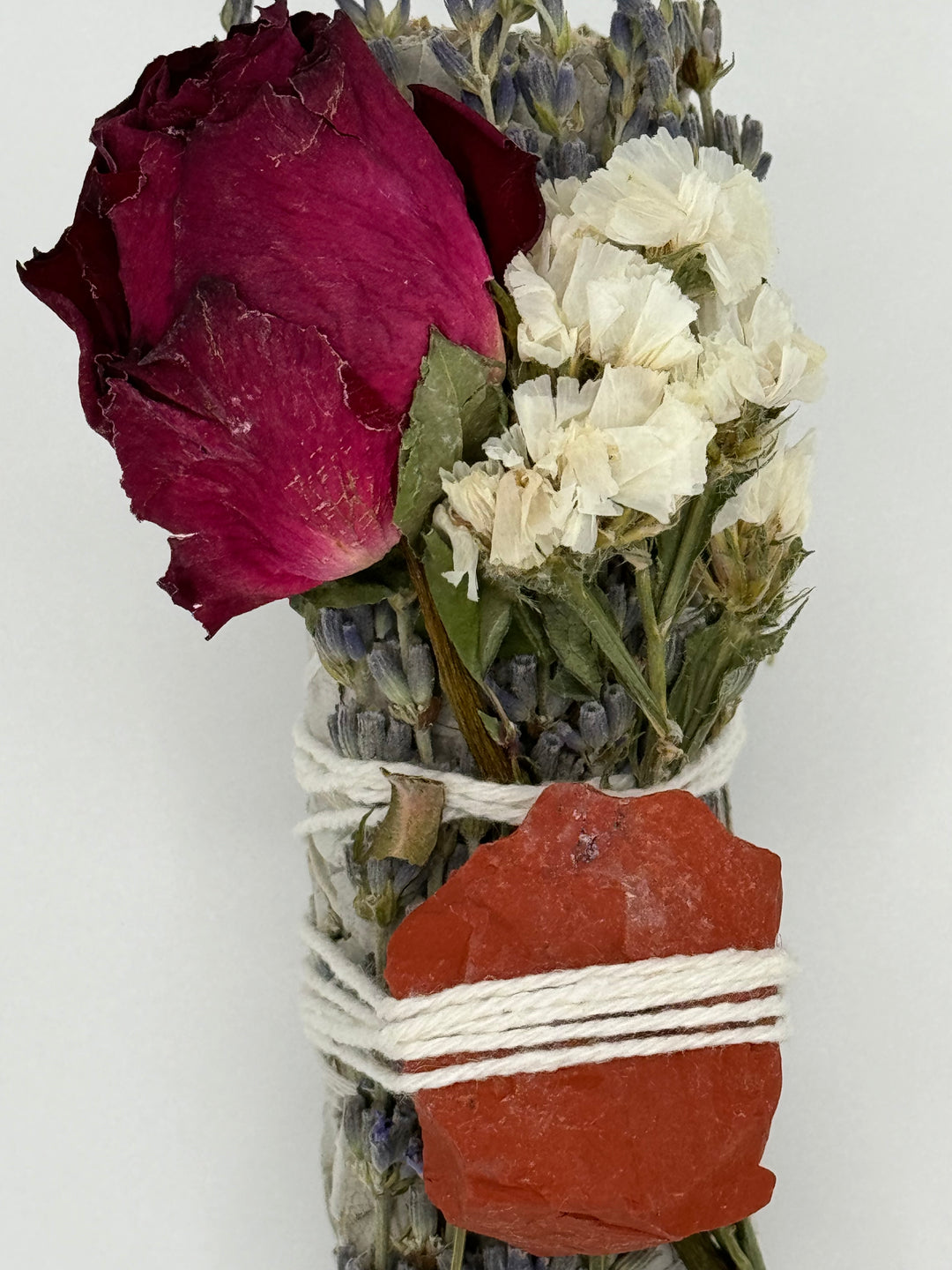 Exquisite Sage Sticks with Roses and Crystals (Set of 8 Sticks)