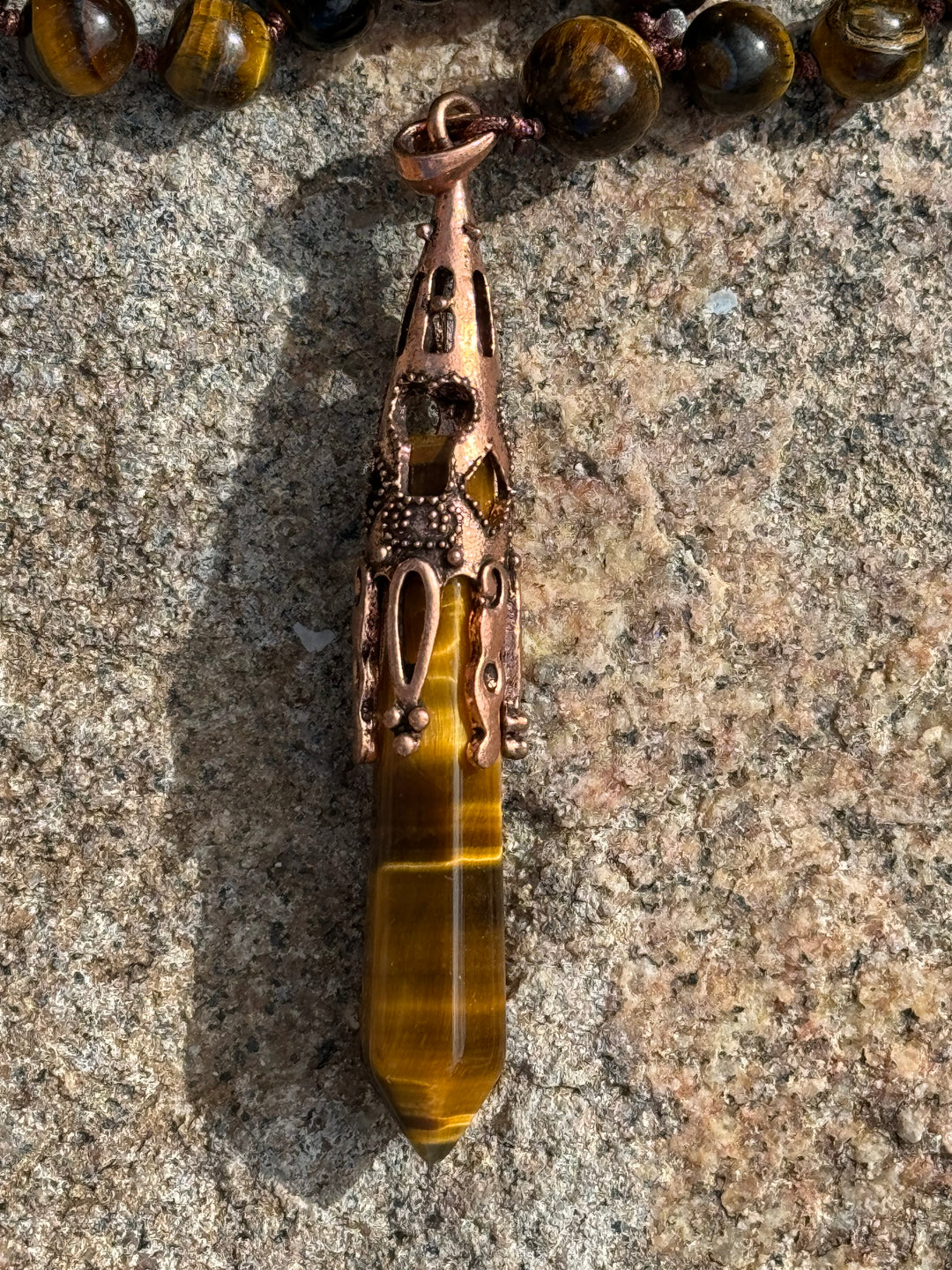 Divine Radiance 108 Bead Tiger Eye Mala/Necklace