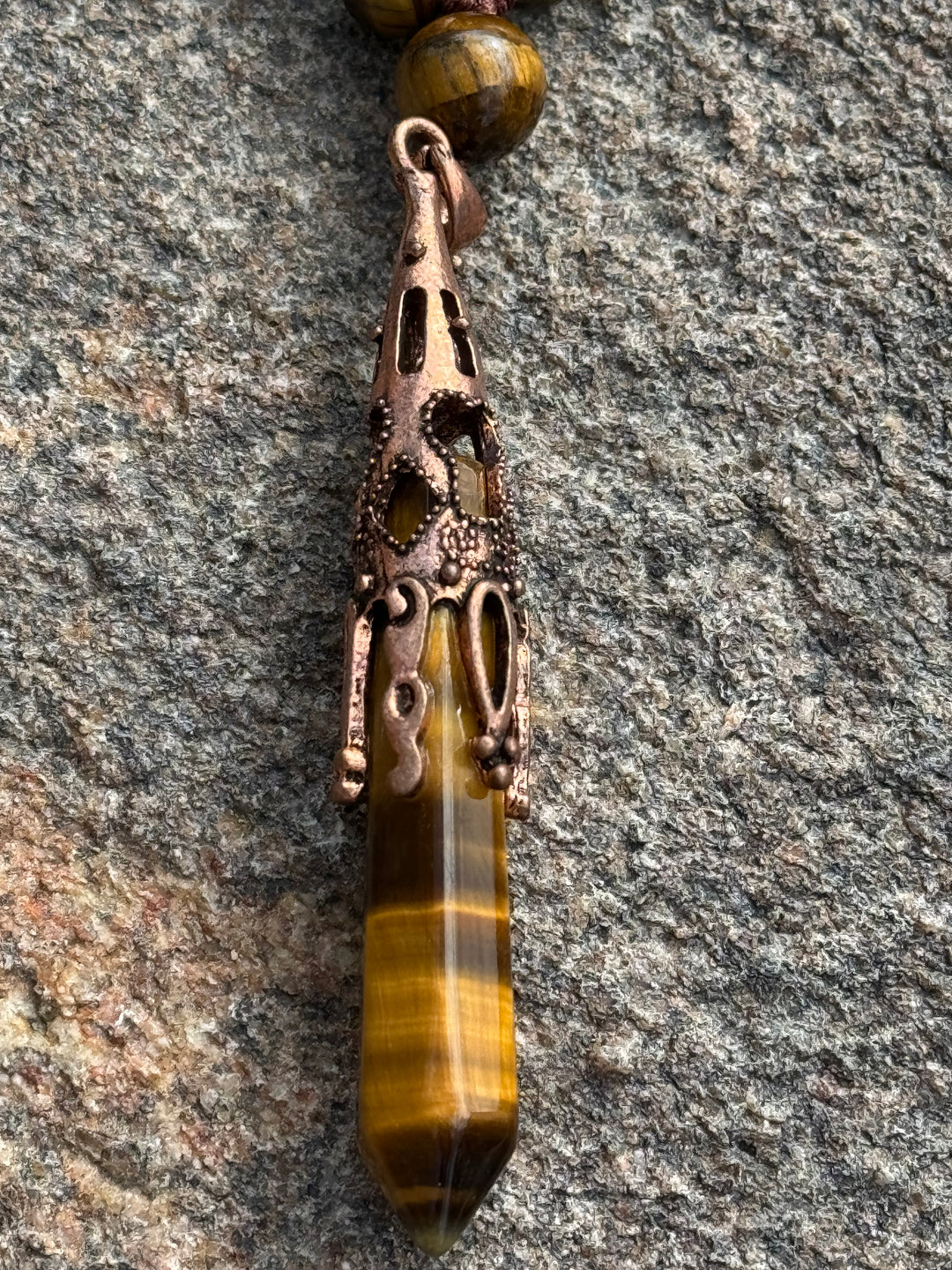 Divine Radiance 108 Bead Tiger Eye Mala/Necklace