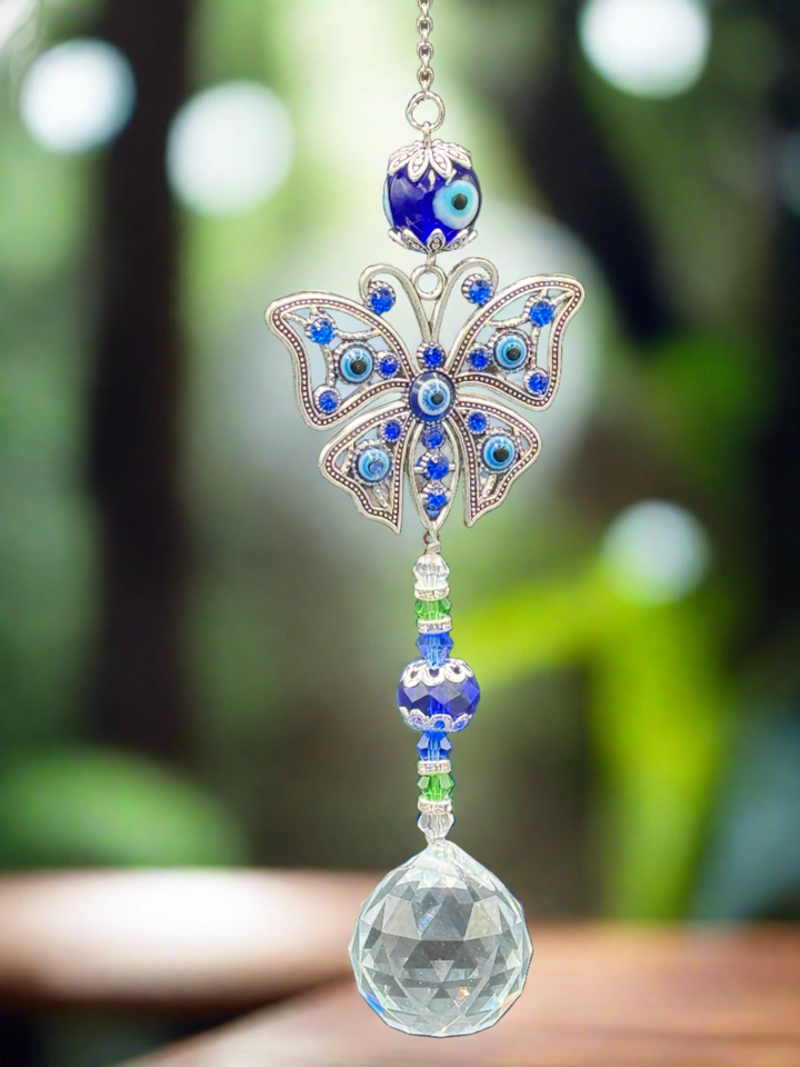 Azure Wing Harmony Crystal Sun Catcher