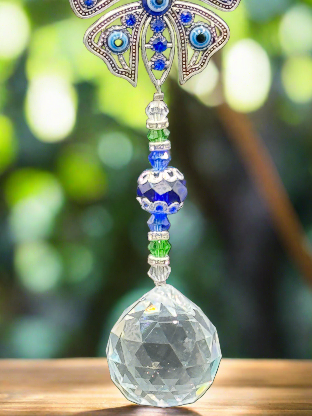 Azure Wing Harmony Crystal Sun Catcher