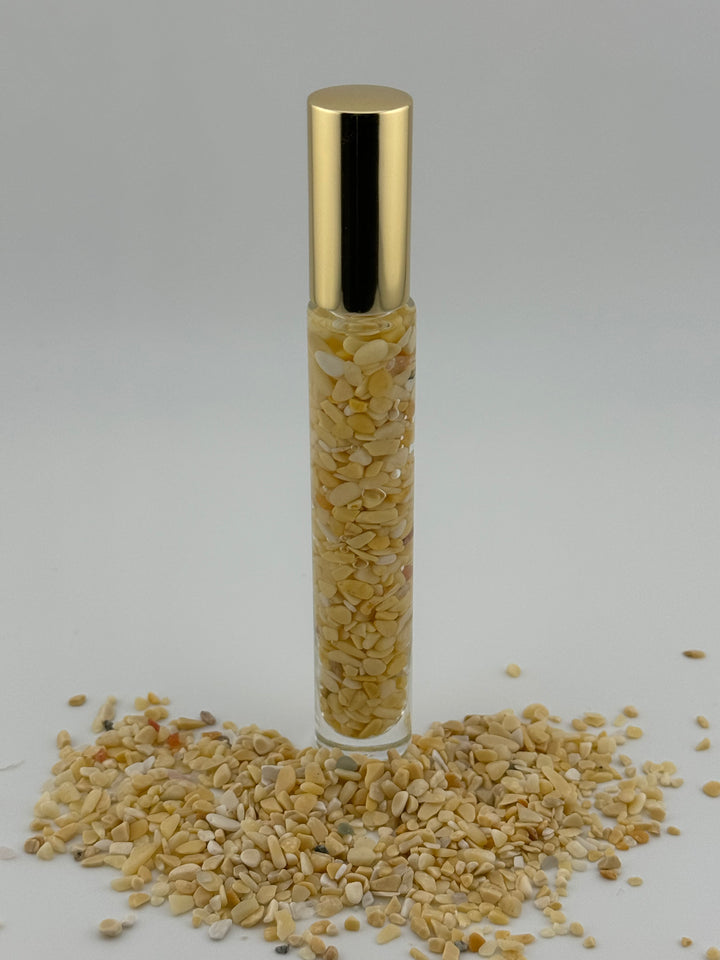 Honey Jade Harmony - Frankincense Infused Crystal Roll-On (Solar Plexus Chakra)