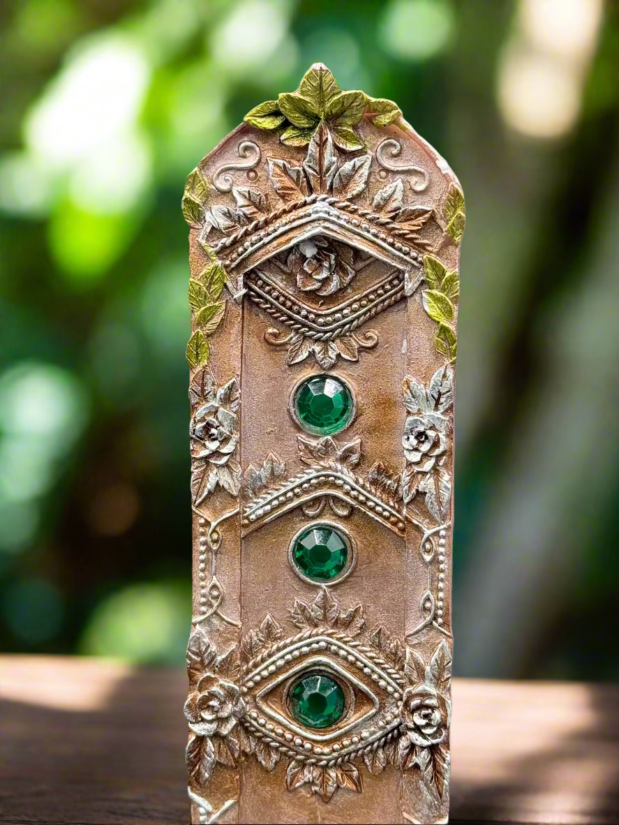 Hand-Painted Mother Gaia Incense Holder