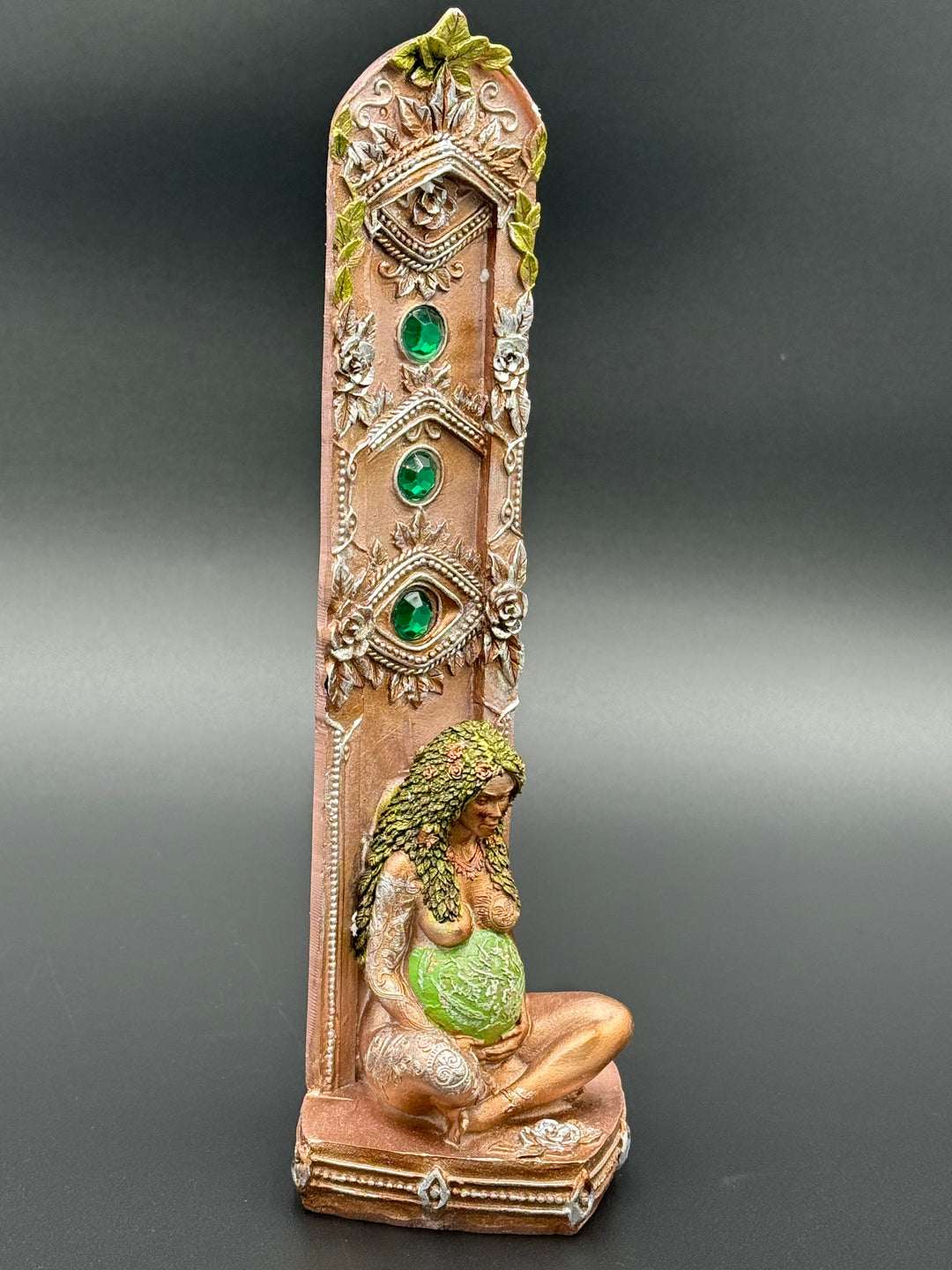 Hand-Painted Mother Gaia Incense Holder