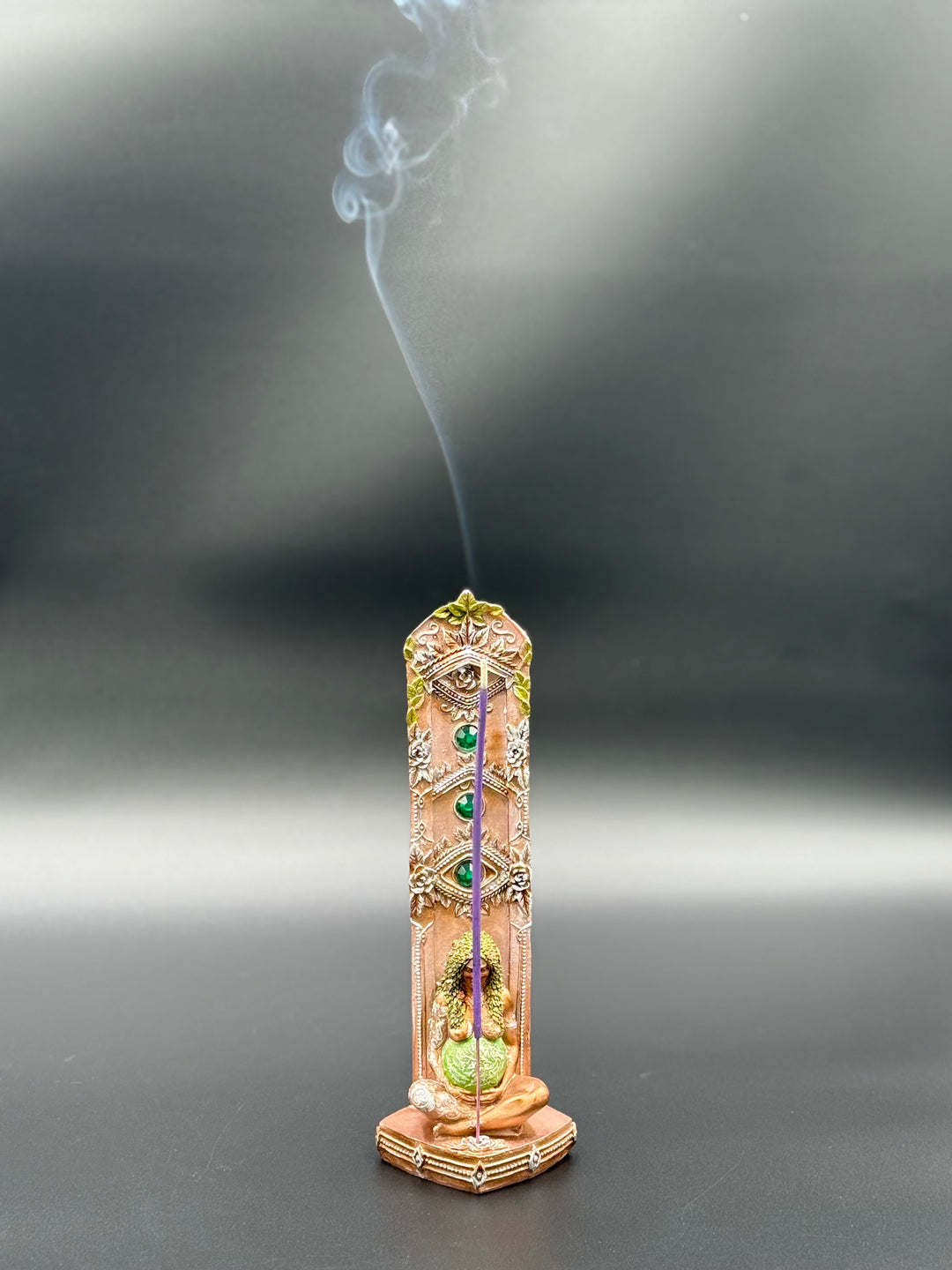 Hand-Painted Mother Gaia Incense Holder