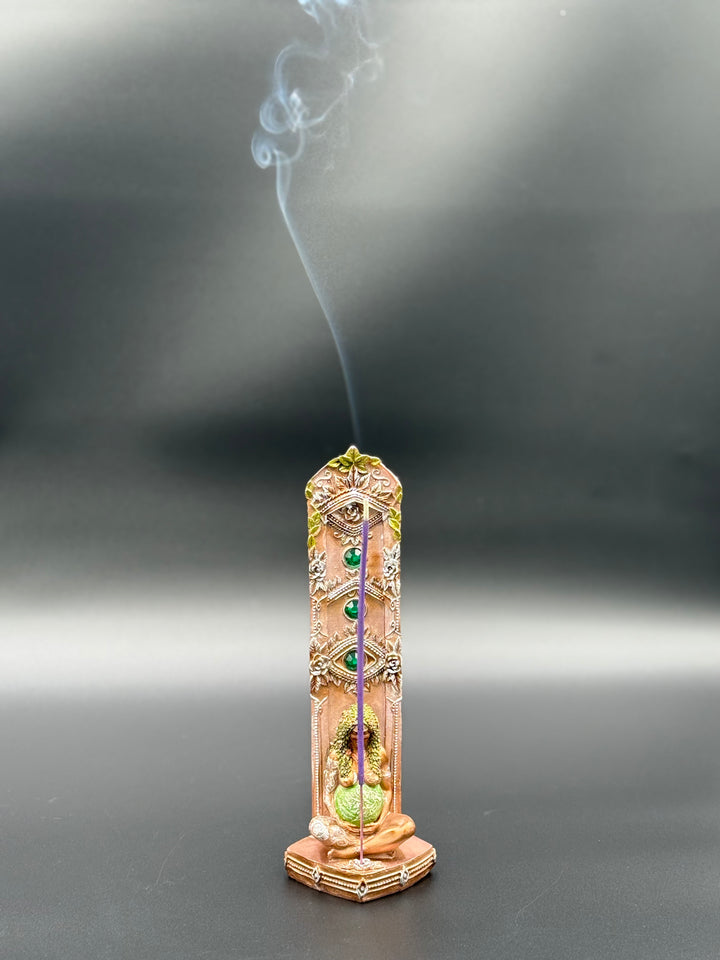 Hand-Painted Mother Gaia Incense Holder