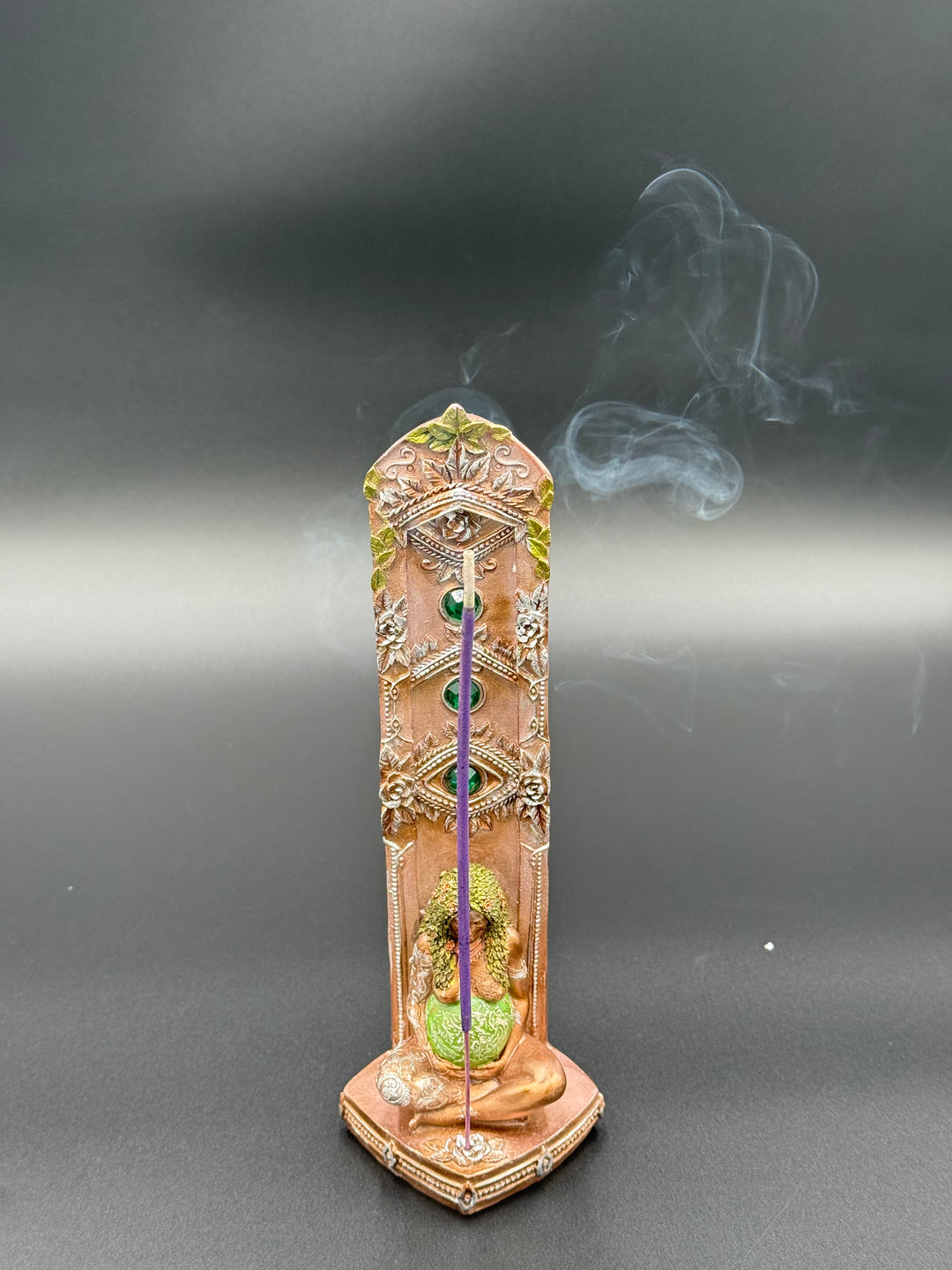 Hand-Painted Mother Gaia Incense Holder