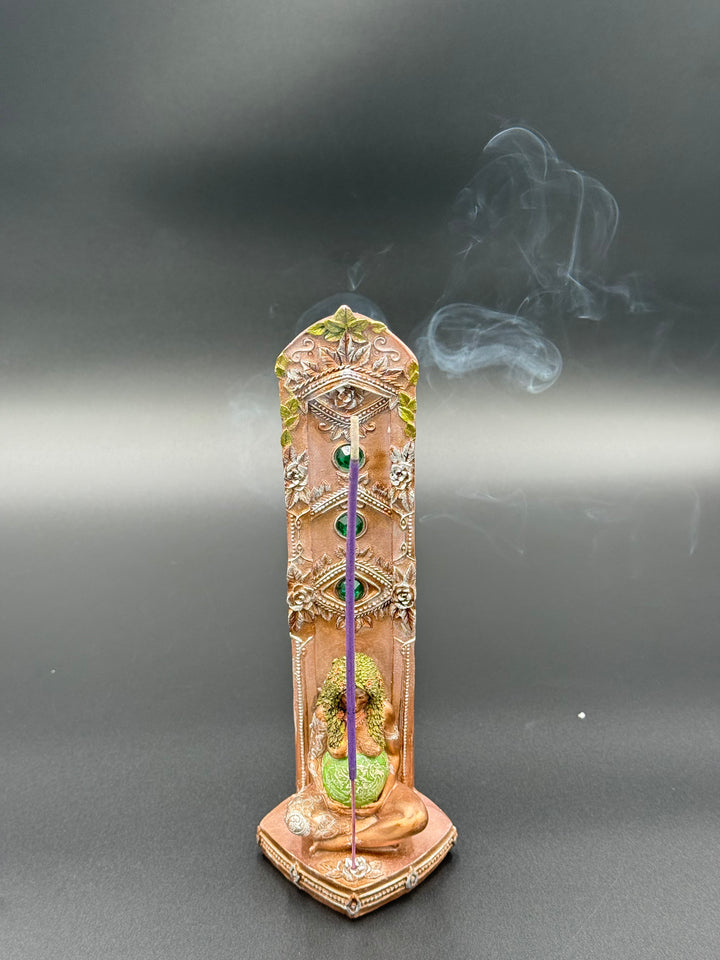 Hand-Painted Mother Gaia Incense Holder