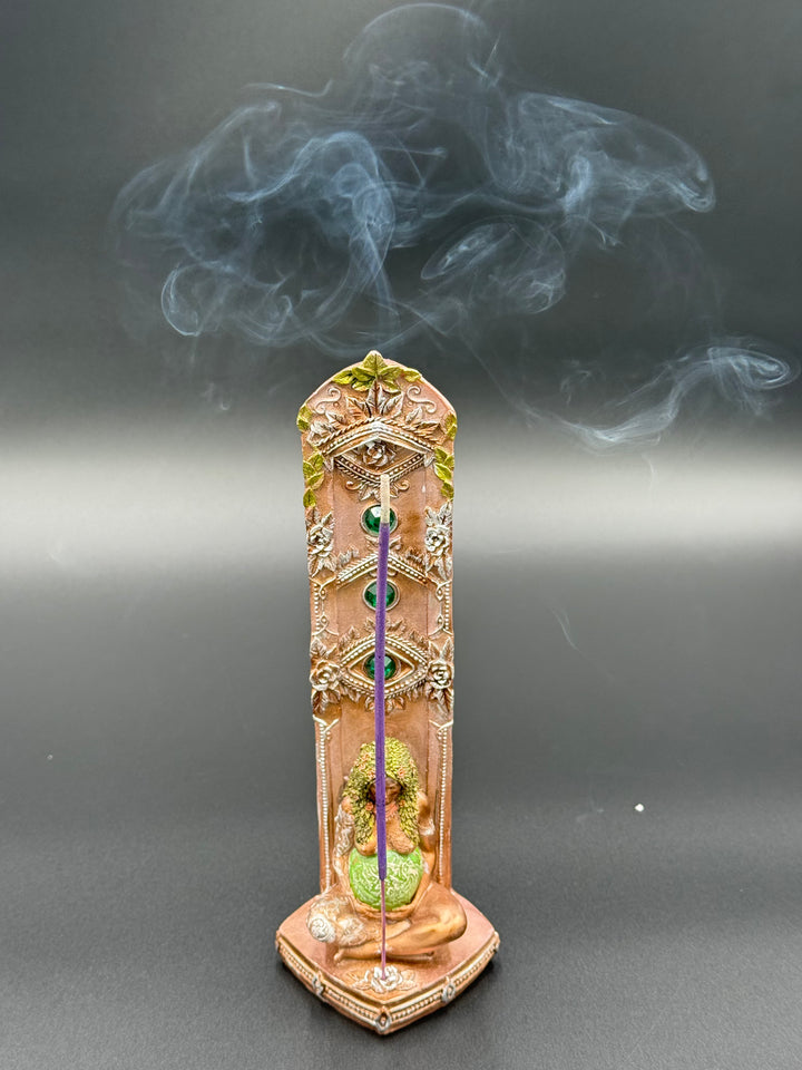 Hand-Painted Mother Gaia Incense Holder