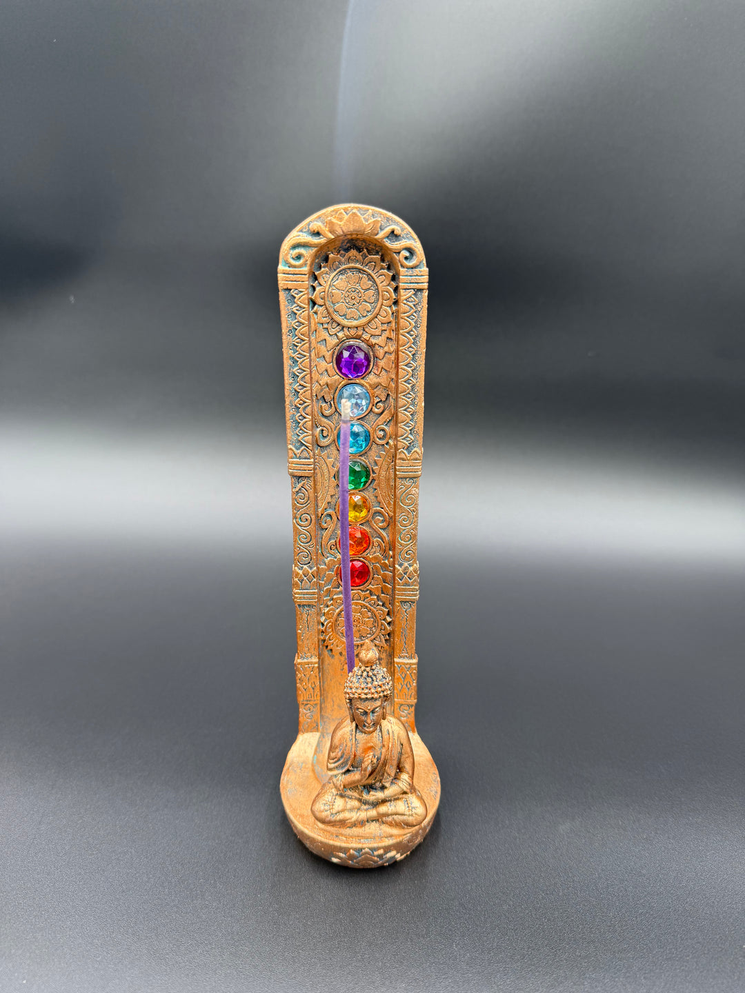 Hand-Painted Ascending Chakras Incense Holder