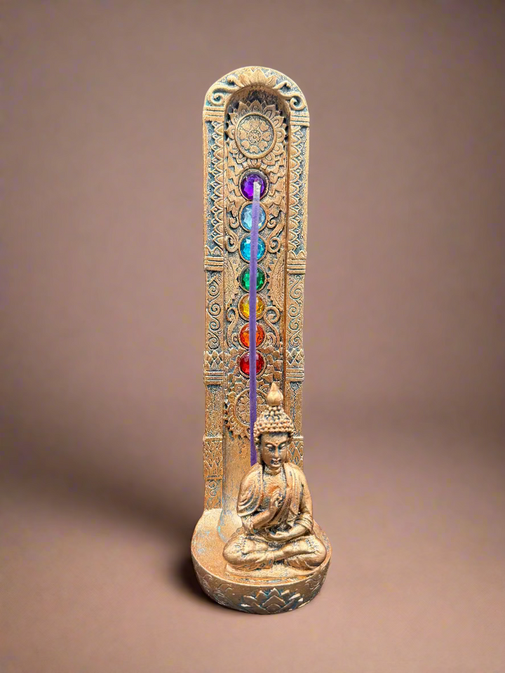 Hand-Painted Ascending Chakras Incense Holder