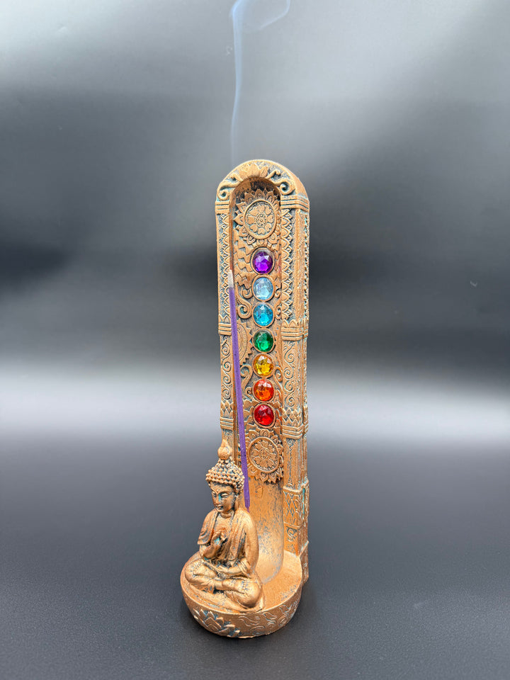 Hand-Painted Ascending Chakras Incense Holder