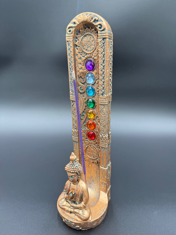 Hand-Painted Ascending Chakras Incense Holder
