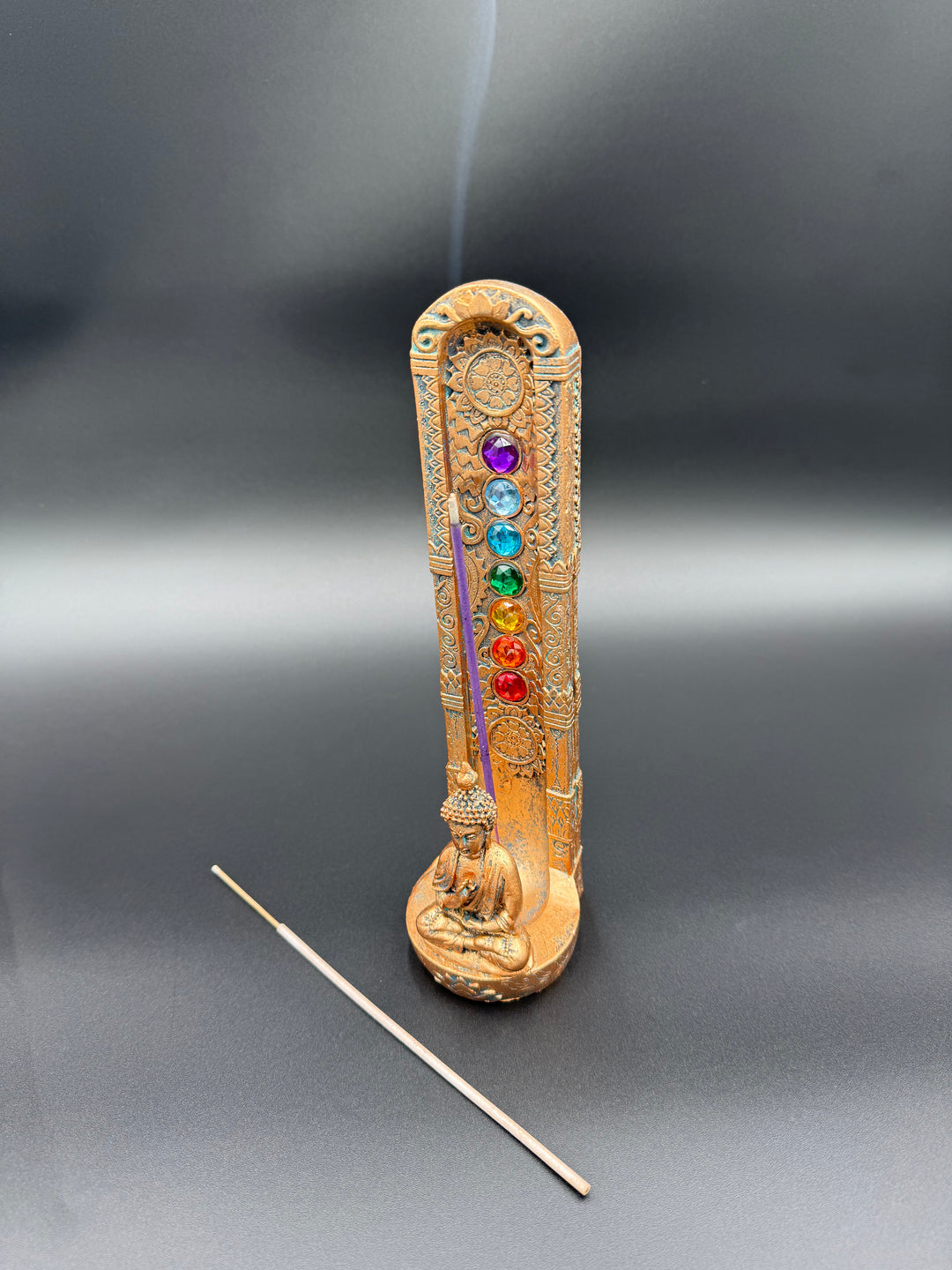 Hand-Painted Ascending Chakras Incense Holder
