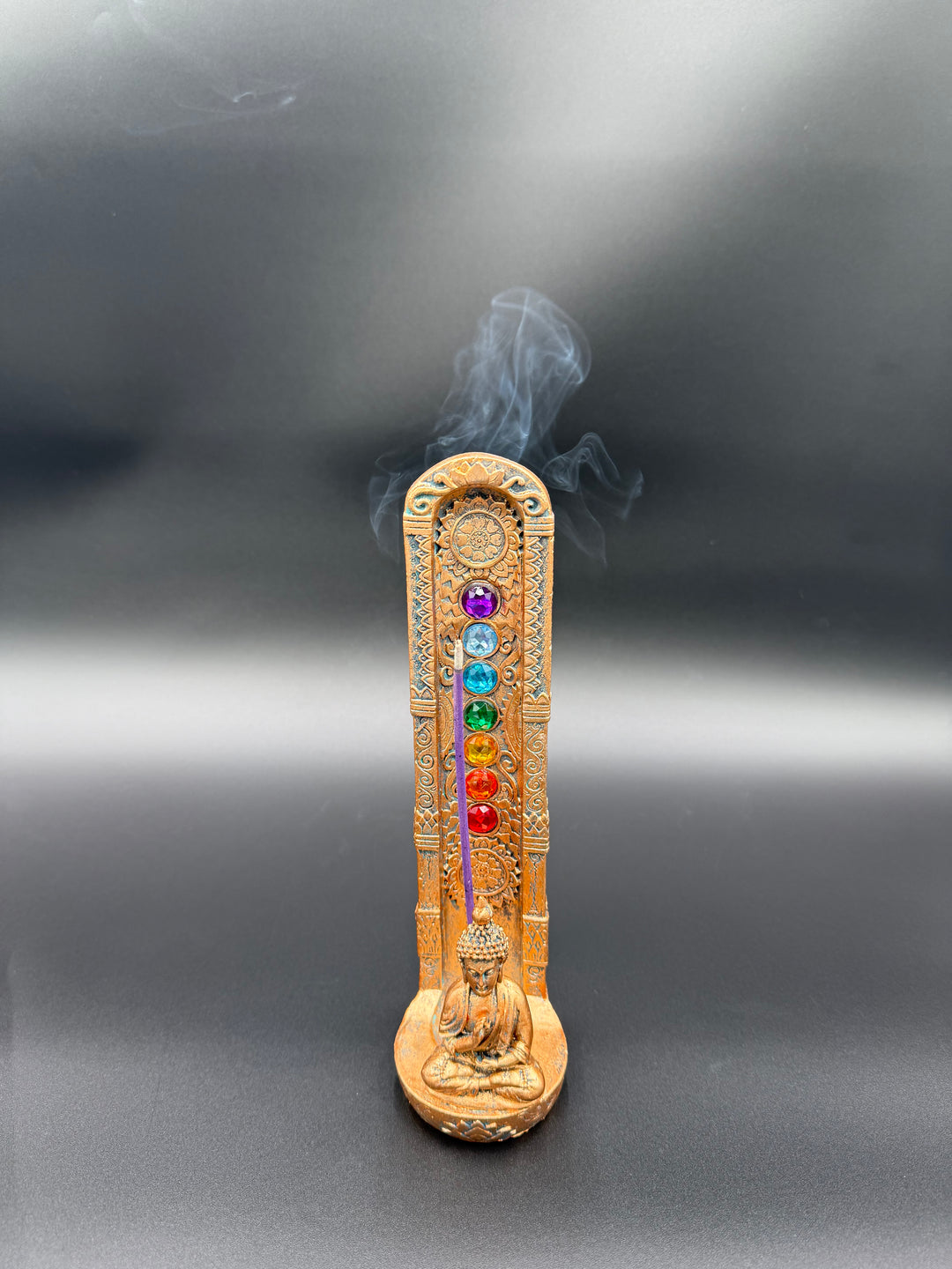 Hand-Painted Ascending Chakras Incense Holder