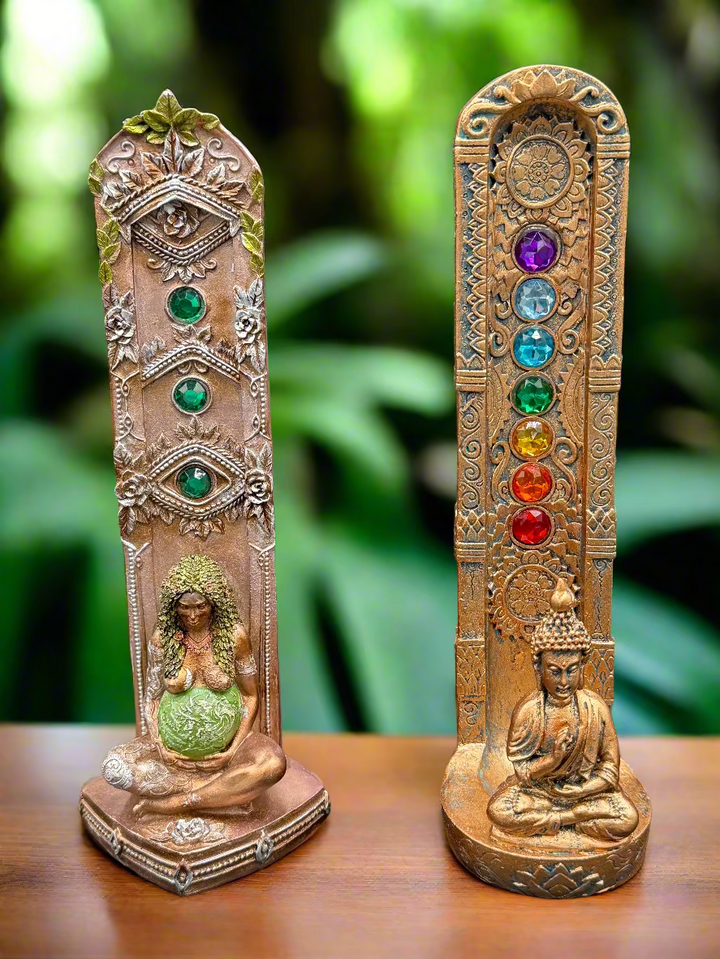 Hand-Painted Ascending Chakras Incense Holder