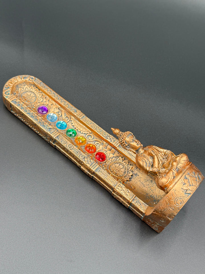 Hand-Painted Ascending Chakras Incense Holder