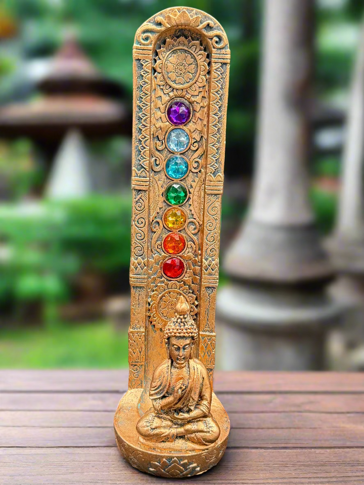 Hand-Painted Ascending Chakras Incense Holder