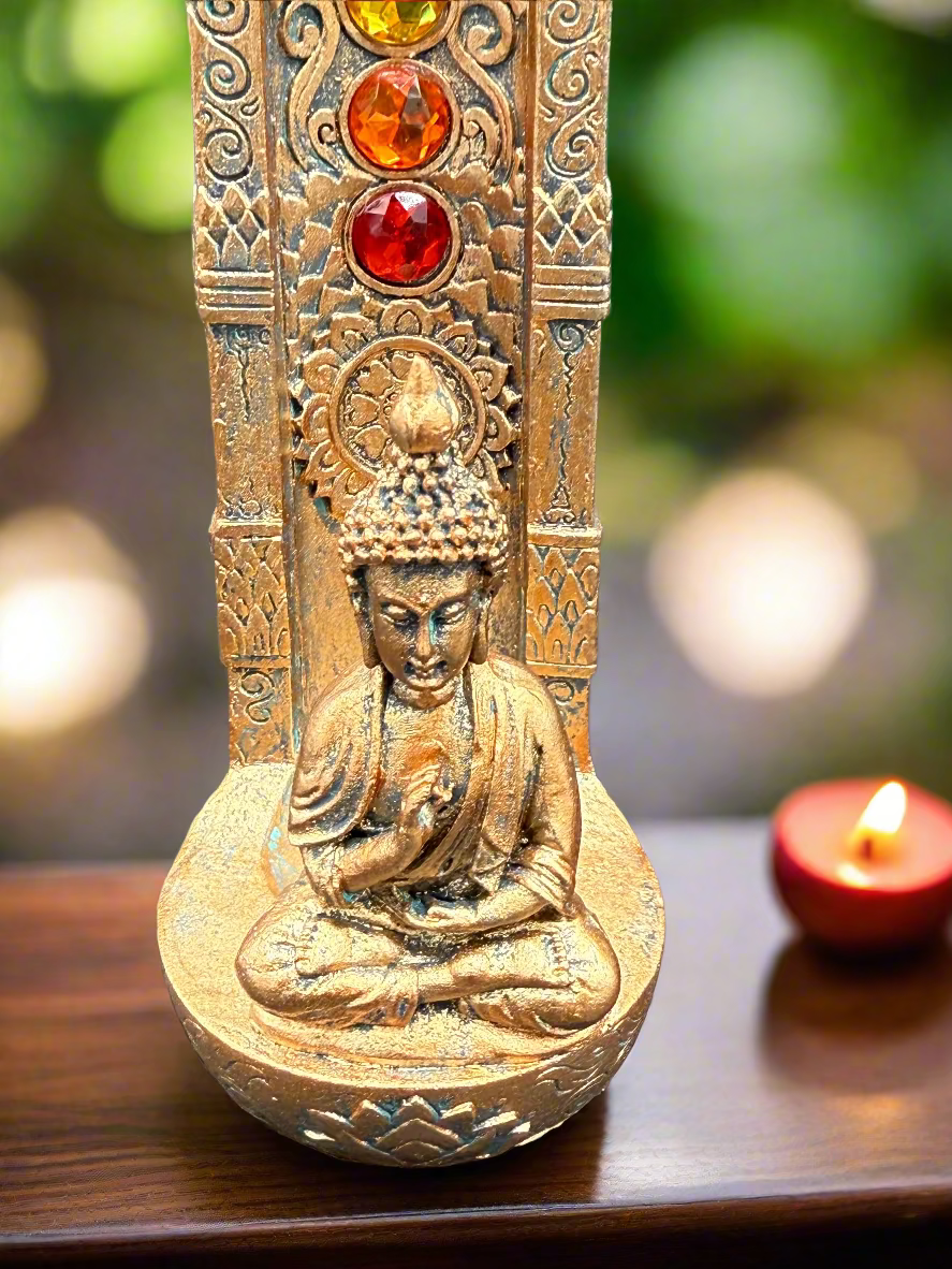 Hand-Painted Ascending Chakras Incense Holder