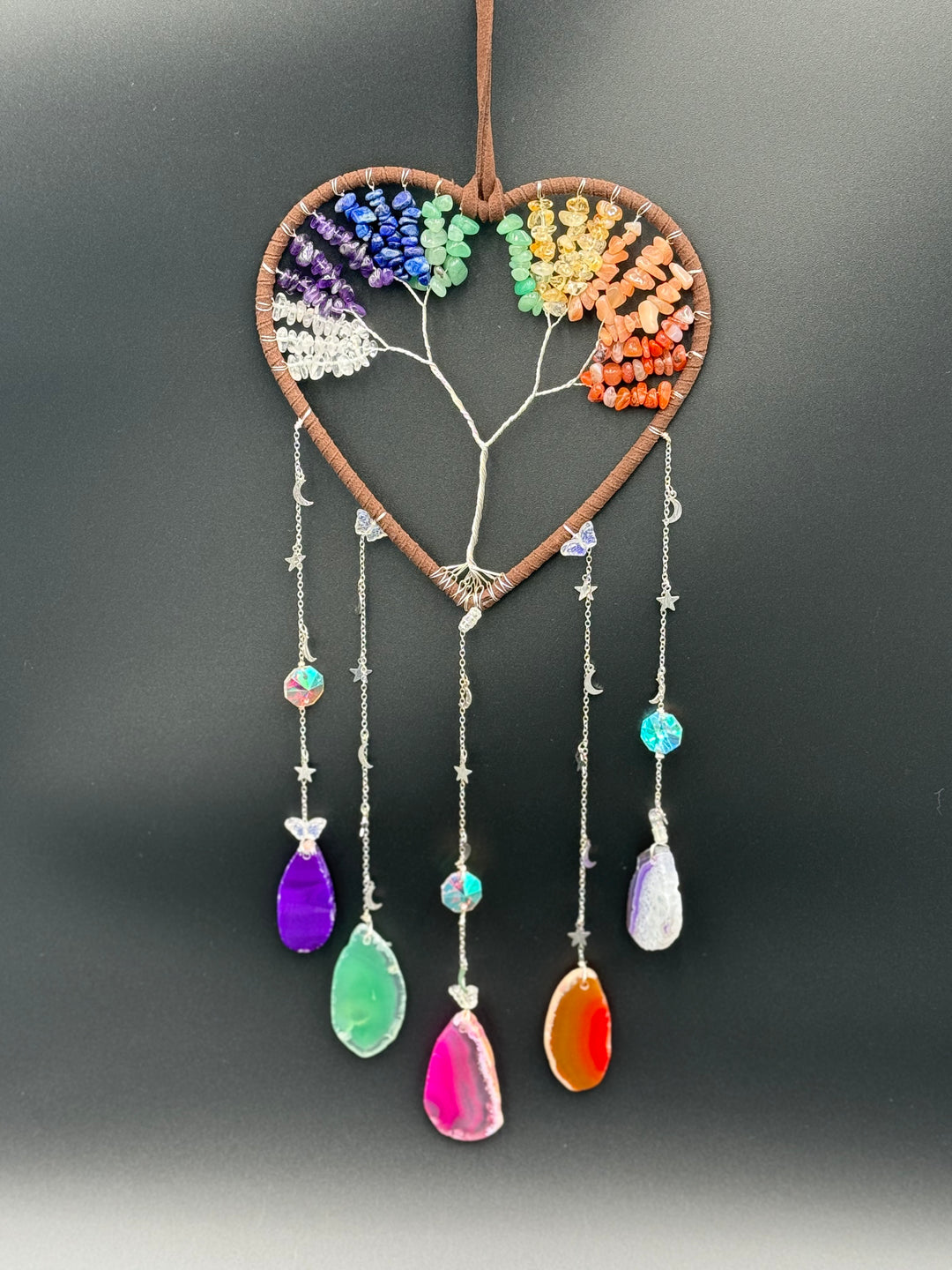 Celestial Harmony 7 Chakra Heart Sun Catcher