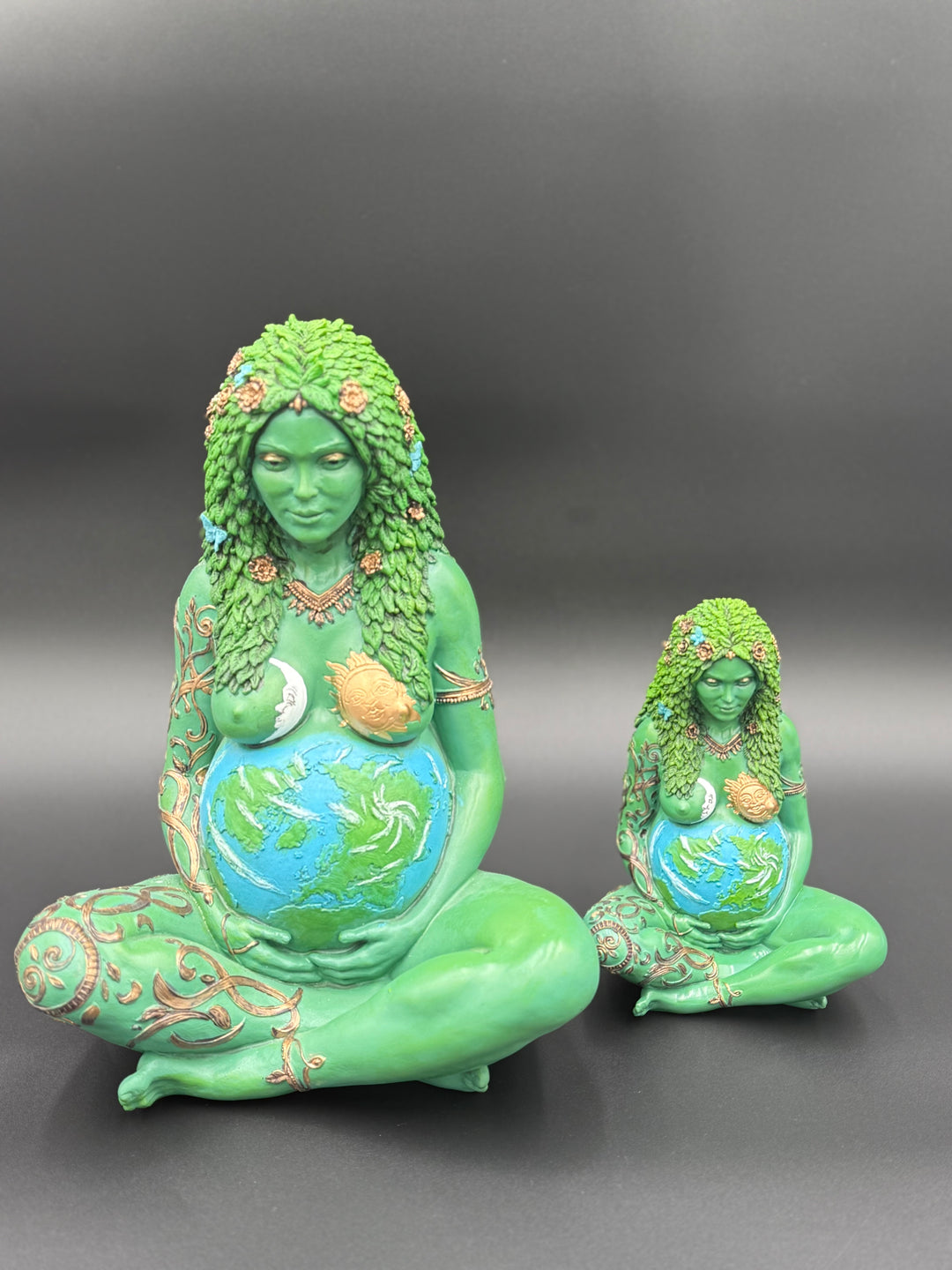 Large/Small Hand-painted "Gaia" Mother Earth Polyresin Statue