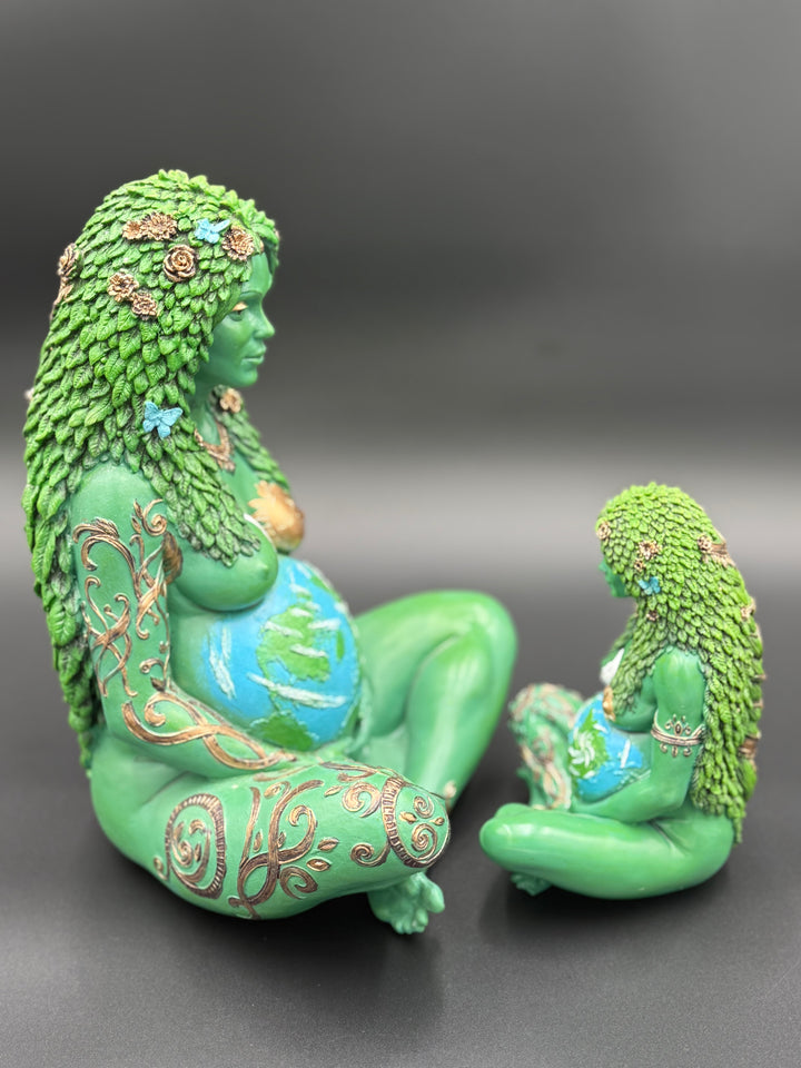 Large/Small Hand-painted "Gaia" Mother Earth Polyresin Statue