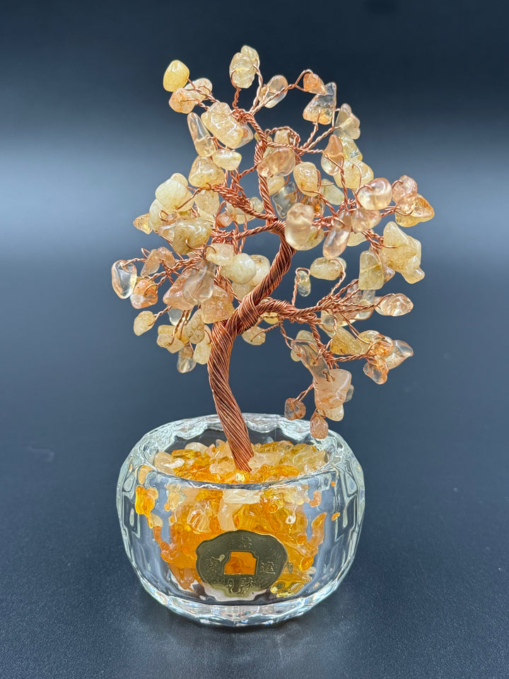 Abundance & Harmony Crystal Tree in Glass Bowl