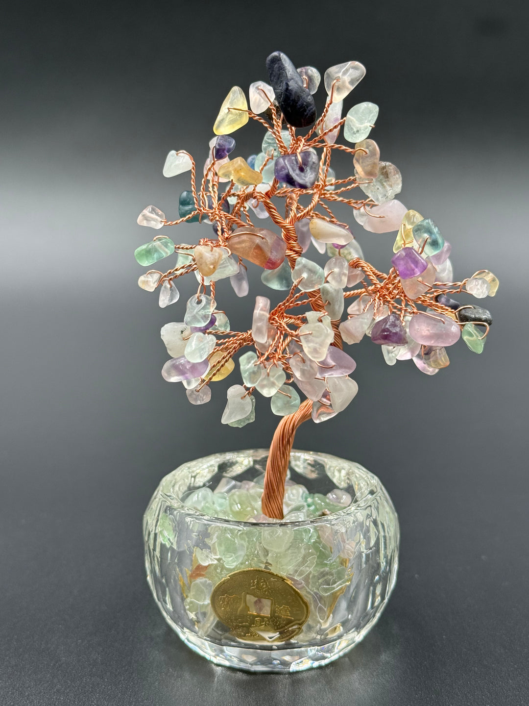 Abundance & Harmony Crystal Tree in Glass Bowl