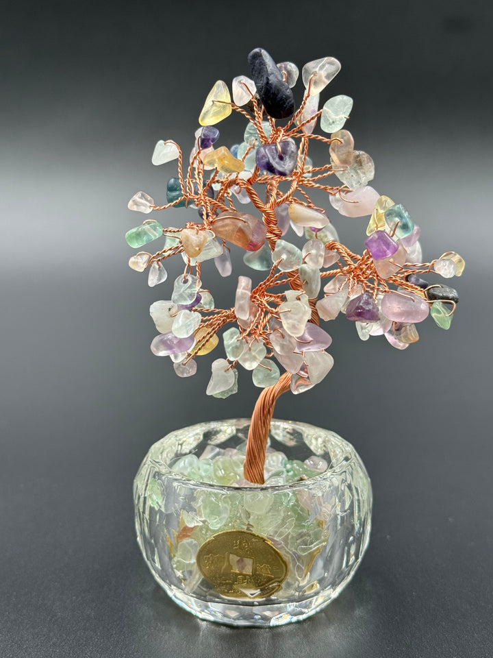Abundance & Harmony Crystal Tree in Glass Bowl