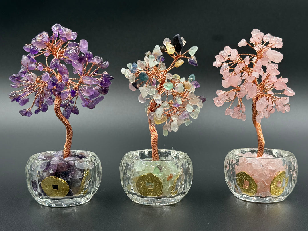 Abundance & Harmony Crystal Tree in Glass Bowl
