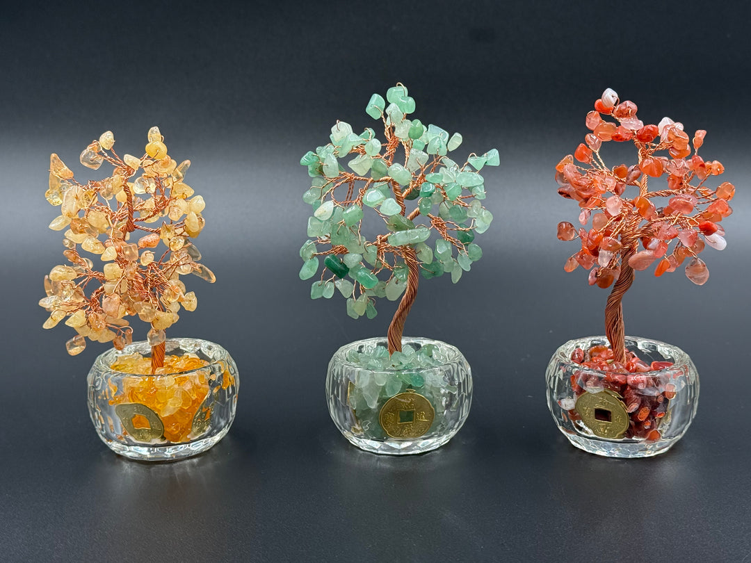 Abundance & Harmony Crystal Tree in Glass Bowl